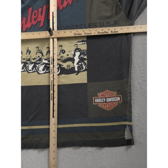 Vintage 2000s Y2K Harley-Davidson Motorcycles AOP Long Sleeve T-shirt L Biker - Picture 9 of 11